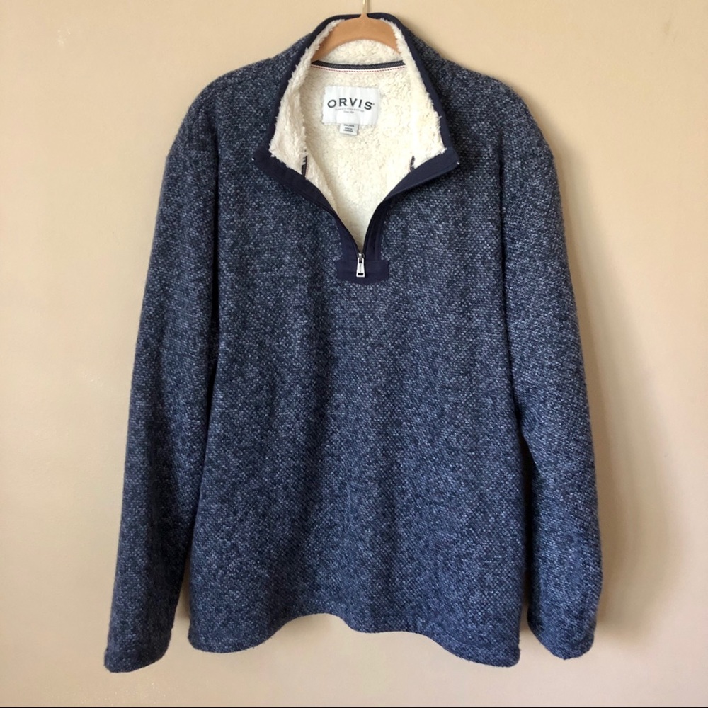 Men’s Orvis Sherpa-Lined Quarter Zip Pullover
